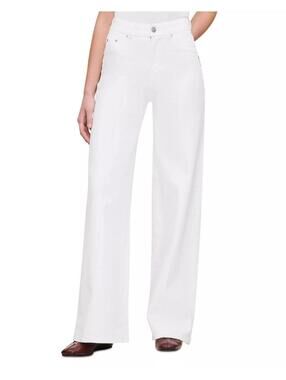 275$  L'Agence Clayton Wide Leg Jeans Pants  Mid Rise  Women's Size 34 White